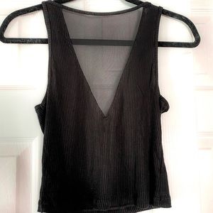 Black Sheer Tank Top